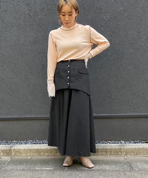 「LHELBIE」 長袖カットソー M アイボリー レディース_画像5