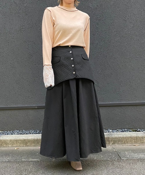 「LHELBIE」 長袖カットソー M アイボリー レディース_画像6