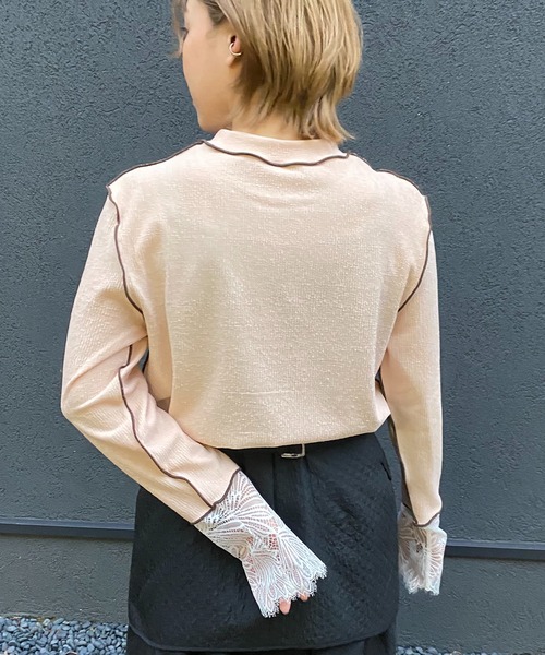 「LHELBIE」 長袖カットソー M アイボリー レディース_画像8