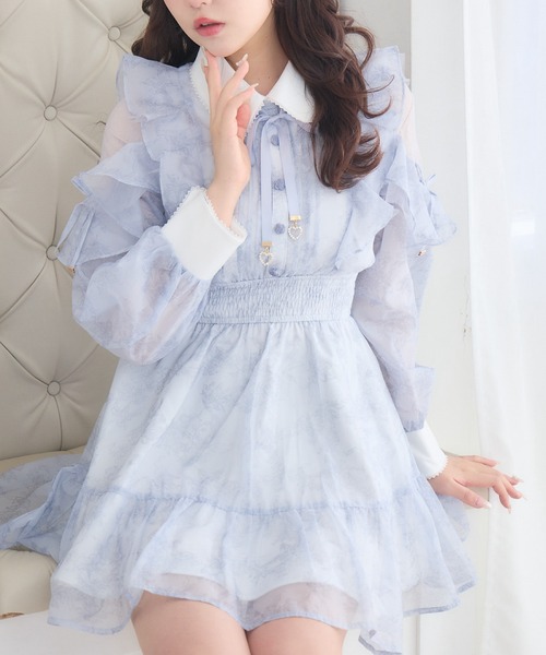 ROJITA（ロジータ） 長袖ワンピース MEDIUM ブルー レディース