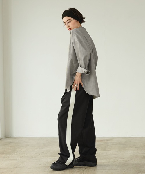 「GEORGE'S」 長袖ブラウス SMALL グレー レディース_画像2