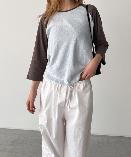 CANAL JEAN（キャナルジーン） tシャツ Lakey Park ラグラン配色7分袖T