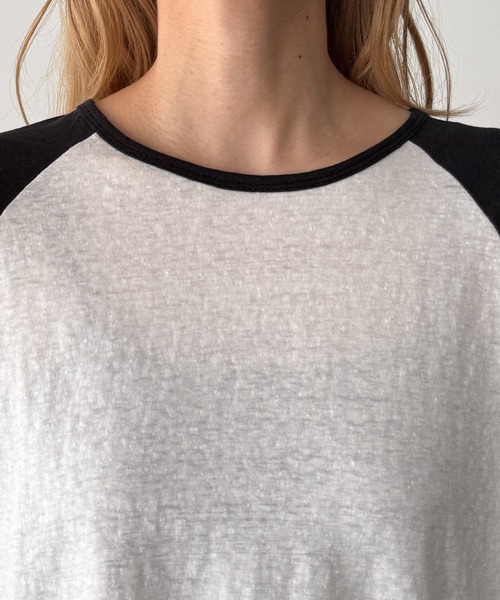CANAL JEAN（キャナルジーン） tシャツ Lakey Park ラグラン配色7分袖T