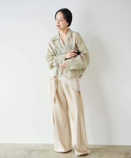 「Plage」 長袖シャツ - グレー レディース_画像8