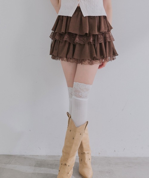 OLIVE des OLIVE（オリーブデオリーブ） スカート エアリーラッフル