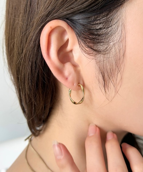 iso（イソ） ピアス シンプルニュアンスフープピアス レディース