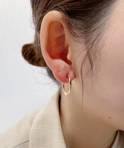 SoireeO シンプルリングピアス 14G 16G ］リングピアスのような新デザイン シンプルでいて