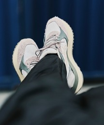 【美品】オニツカタイガー モアージュ CO ブラック グレー スエード 厚底 MOAGE CO