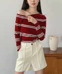 ワイドパンツ パンツ ピンタックピーチ起毛ショ...の詳細画像3