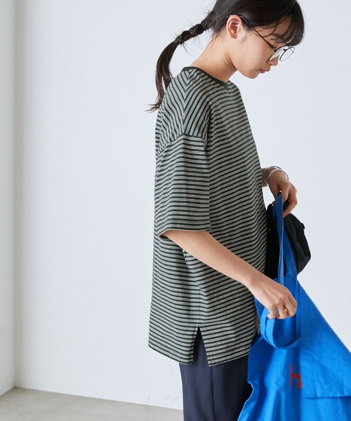 forksy. tシャツ 「forksy.」半袖配色リブオーバーサイズ forksy. tシャツ 「forksy.」半袖配色リブオーバーサイズ