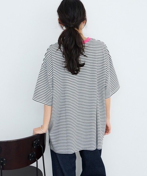 forksy.（フォルクシー） tシャツ 「forksy.」半袖配色リブオーバー