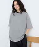 tシャツ 半袖 「forksy.」半袖配色リブ...の詳細画像1