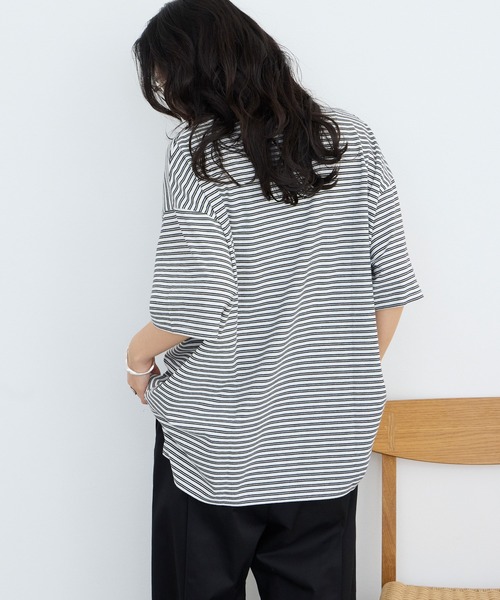 forksy.（フォルクシー） tシャツ 「forksy.」半袖配色リブオーバー
