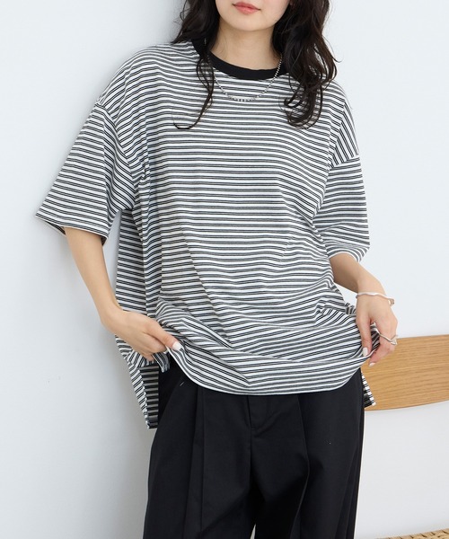 forksy.（フォルクシー） tシャツ 半袖 「forksy.」半袖配色リブ