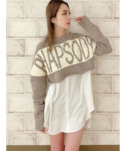 ニット RHAPSODYモールショートニットトップス レディース | GYDA | 03