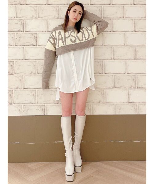 ニット RHAPSODYモールショートニットトップス レディース | GYDA | 05