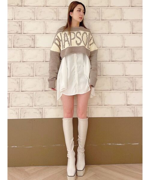 ニット RHAPSODYモールショートニットトップス レディース | GYDA | 06