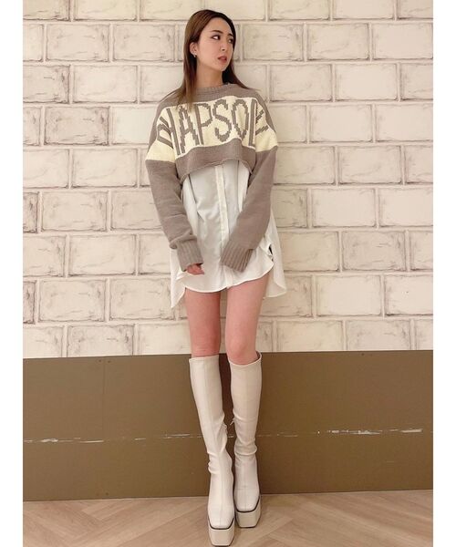 ニット RHAPSODYモールショートニットトップス レディース | GYDA | 07