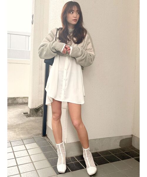 ニット RHAPSODYモールショートニットトップス レディース | GYDA | 08