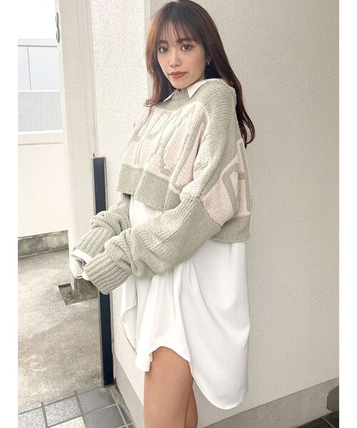 ニット RHAPSODYモールショートニットトップス レディース | GYDA | 09