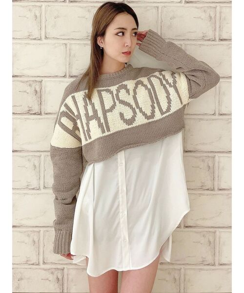 ニット RHAPSODYモールショートニットトップス レディース | GYDA | 11