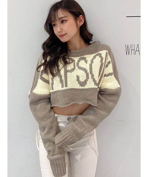 ニット RHAPSODYモールショートニットトップス レディース | GYDA | 18