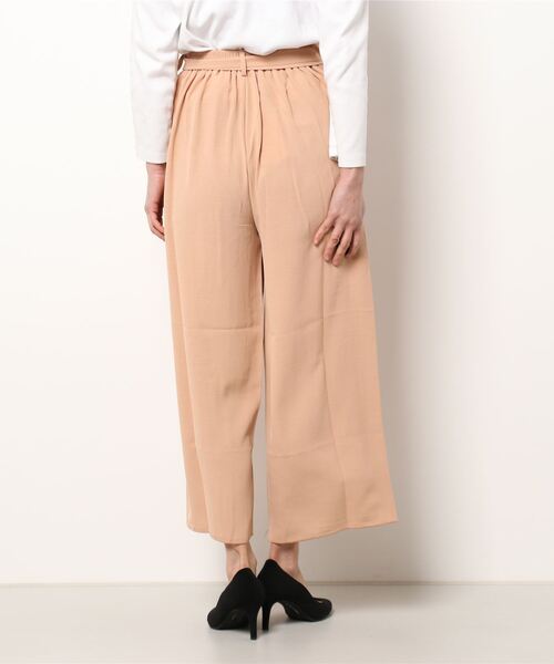 ベージュ ワイドパンツ スリット入り パンツ スリット入り洒落感ワイドパンツ レディース : ZOZOTOWN