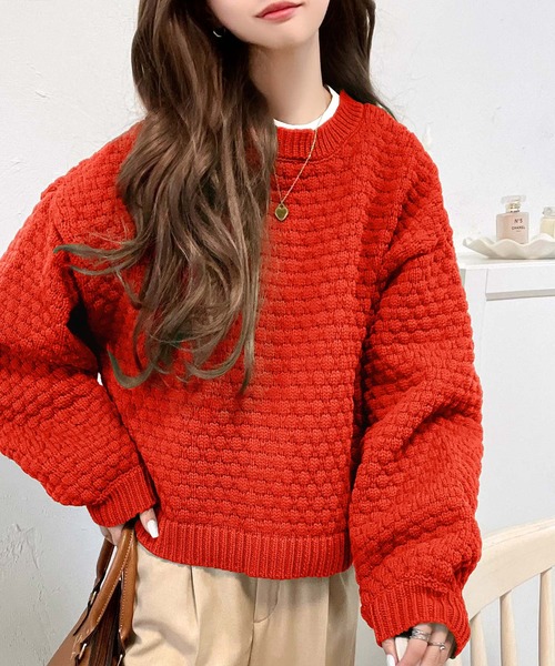 mily bilet カーディガン 「mily bilet」2wayぽこぽこ軽量