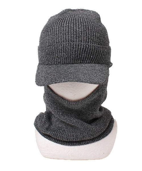 14+（イチヨンプラス） 帽子 キャップ ツバ付きニットバラクラバ