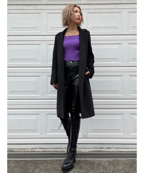 EGOIST（エゴイスト） コート チェスターコート 2釦Iラインチェスター