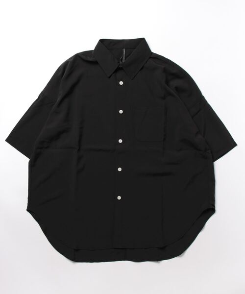 メンズ 半袖シャツ ビッグシルエット ドロップショルダー R00361 おしゃれスタ シャツ ポリストレッチドロップショルダービッグ