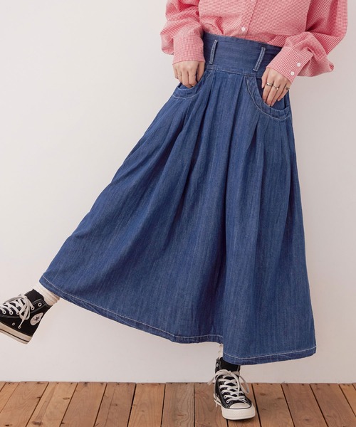 Fashion Letter（ファッションレター） デニムスカート 「M-4L」フレア