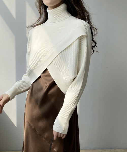 aimoha ニット セーター クロスデザインニット レディース : ZOZOTOWN