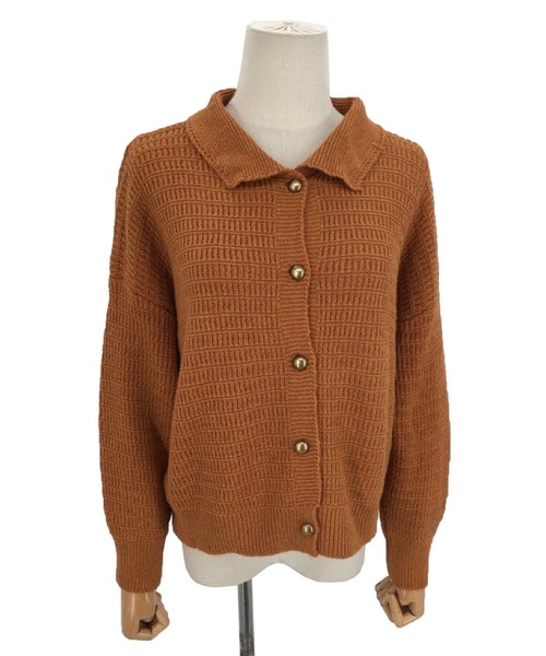 ゆり様 カーディガン 茶 LAKOLE（ラコレ）の「7Gカシミヤタッチルーズアゼカーディガン