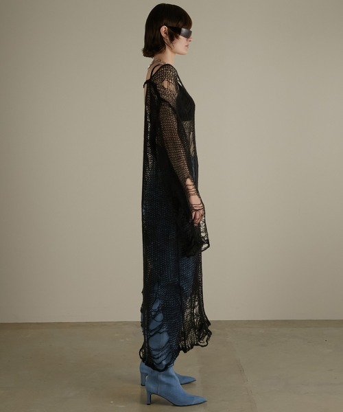 ワンピース モヘアダメージニットワンピ / Mohair Damaged Knit One