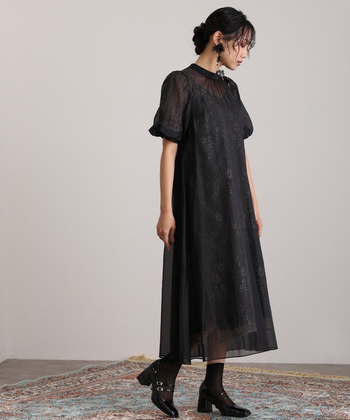 【専用】atlo パーティードレス 結婚式 フォーマル オケーション お呼ばれ atlo（アトロ） ドレス 袖あり＆ロング パーティードレス シアー