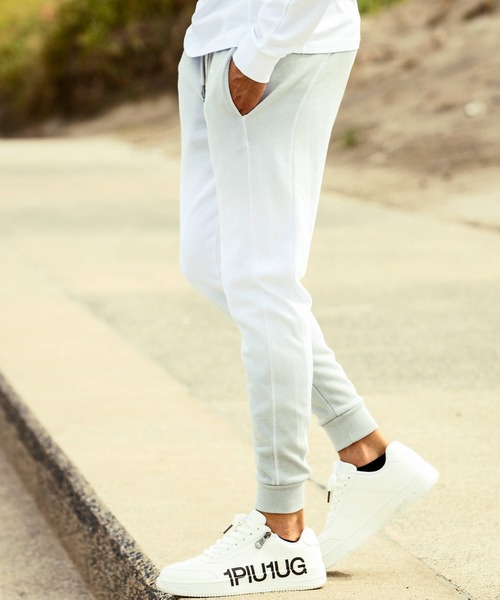 1piu1uguale3 ストレッチ ジャージー　スウェット　ホワイト　III 1PIU1UGUALE3 RELAX スウェットパンツ ジャージ 1PIU1UGUALE3 RELAX