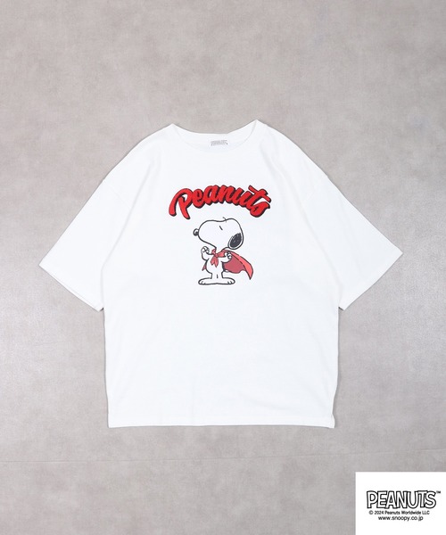 PEANUTS tシャツ スヌーピースーパーマンTシャツ メンズ