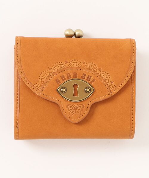 24,200円新品タグ付き【アナスイ】本革 キーホール 口金 がま口二