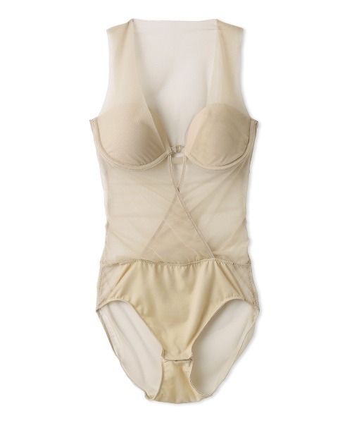 LILY BROWN ベージュ ボディスーツ M/L LILY BROWN Lingerie】シアーファンデボディスーツ(ブラ
