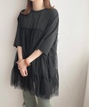 チュニック チュールティアードTシャツ「ZOZ...の詳細画像4