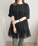 チュニック チュールティアードTシャツ「ZOZ...の詳細画像3