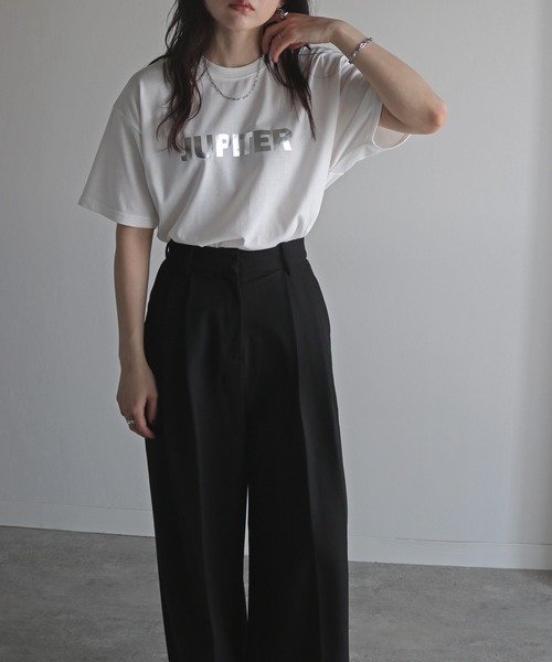 tシャツ 箔ロゴプリントTシャツ レディース : ZOZOTOWN Yahoo!店