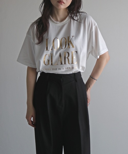 tシャツ FONTLAB FONTLAB箔ロゴプリント レディース tシャツ 箔ロゴプリントTシャツ レディース : ZOZOTOWN Yahoo!店