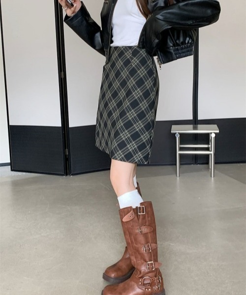 gossip!ロサンゼルス スカート Y2Kチェック柄スカート ヴィンテージ風