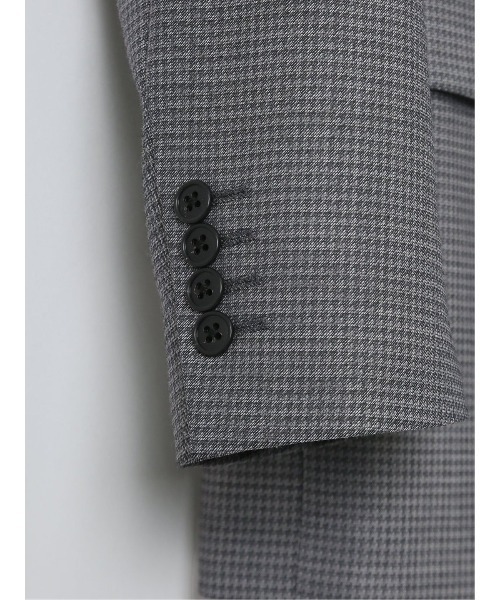 極美品✨TAKAQ 3ピース セットアップ シングル 2B ストライプ グレー系 TAKA-Q セットアップ 「光沢 ウール混 ストレッチ」タカキュー 2