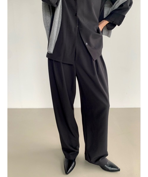 Didot.showroom スラックス パンツ テンセルインサイドツータック