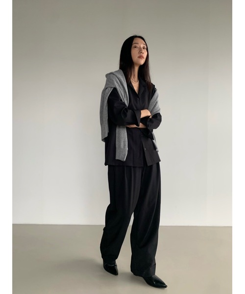 Didot.showroom スラックス パンツ テンセルインサイドツータック