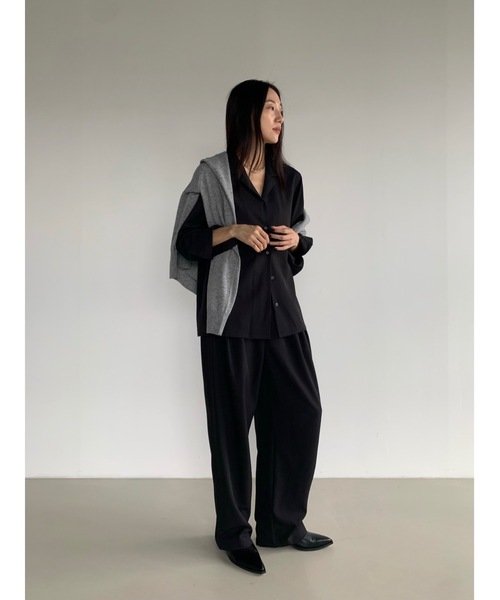 Didot.showroom ワイドパンツ スラックス パンツ テンセルインサイド