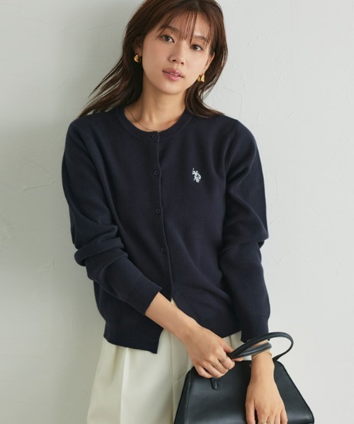 カーディガン 「U.S.POLO ASSN.」ニットカーディガン レディース